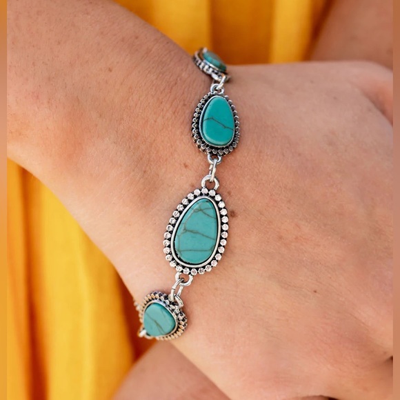 paparazzi Jewelry - 💙NEW Turquoise Bracelet Elemental Exploration - Blue Paparazzi Accessories💙